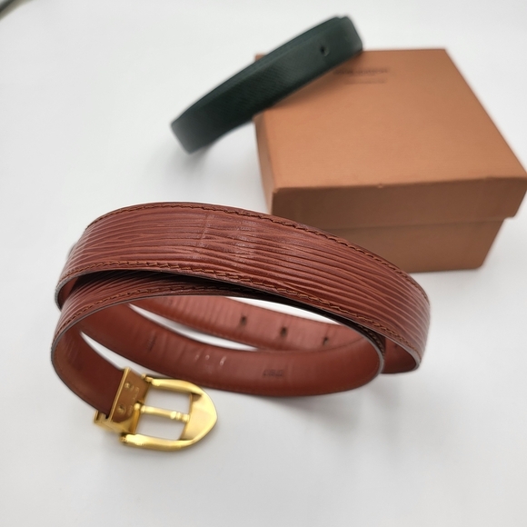 Louis Vuitton Box of 2 Belts Epi & Taiga Leather..Authentic.. main image 13